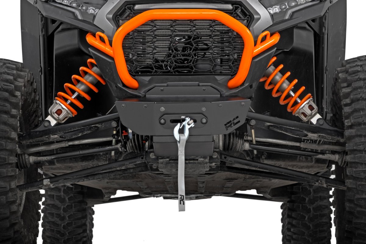 Polaris RZR XP 1000-4 Winch Mount - Front - Rough Country - RS4500S - Black - 2024+